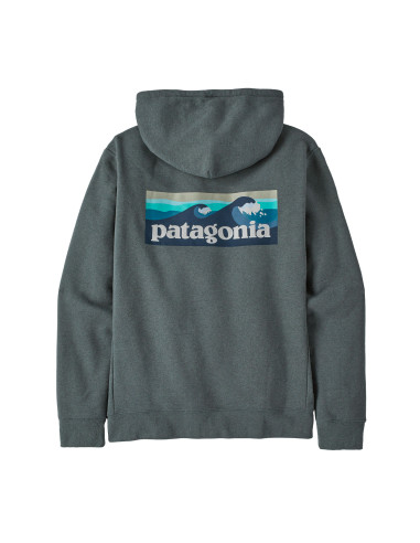 Patagonia Mikina s Kapucí Boardshort Logo Uprisal Noveau Zelená Offbody Zezadu