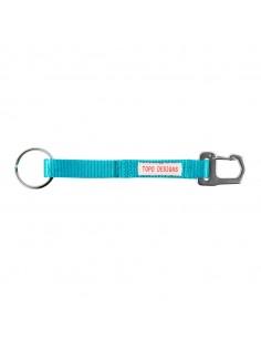 Topo Designs Key Clip Turquoise Front