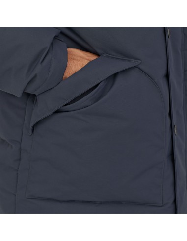 Patagonia Mens Downdrift Jacket Smolder Blue Onbody Detail Outer Pocket