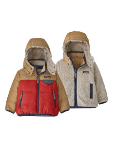 Patagonia, Baby Reversible Tribbles Hoody Touring Red