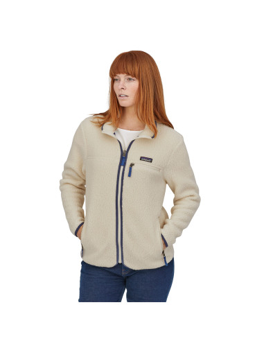 Patagonia Womens Retro Pile Fleece Jacket Natural Onbody Front