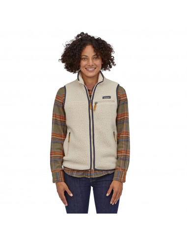 Patagonia Womens Retro Pile Vest Pelican Onbody Front
