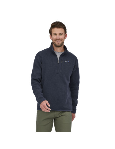 Patagonia Mens Better Sweater 1/4-Zip Fleece New Navy Onbody Front