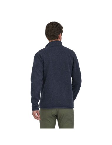Patagonia Mens Better Sweater 1/4-Zip Fleece New Navy Onbody Back