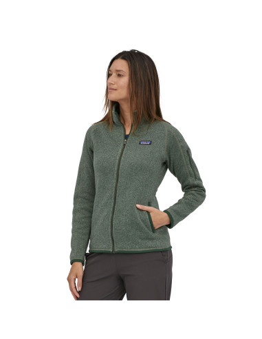 Patagonia Womens Better Sweater Jacket Hemlock Green Onbody Front