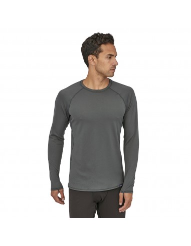 Patagonia Mens Capilene Midweight Crew 100% Recycled Forge Grey Onbody Front