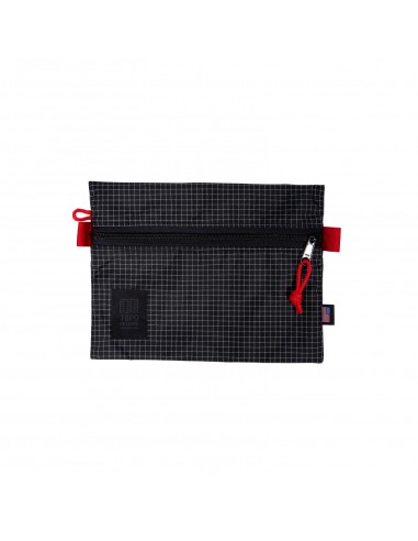 Topo Designs Accessory Bags Medium Black White Ripstop Front
