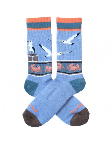Kavu Ponožky Moonwalk Seagulf Modrá Spredu