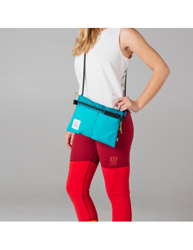 Topo Designs Accessory Shoulder Bag Turquoise Onbody 2