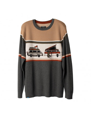 KAVU Mens Highline Sweater Dream Van Offbody Front