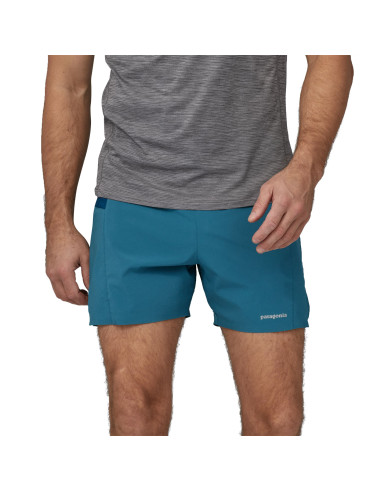 Patagonia Mens Strider Pro Running Shorts 5 Inch Wavy Blue Onbody Front