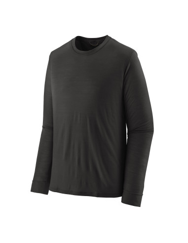 Patagonia Mens Long-Sleeved Capilene® Cool Merino Shirt Black Offbody Front