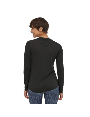 Patagonia Womens Long-Sleeved Capilene® Cool Merino Shirt Black Onbody Back