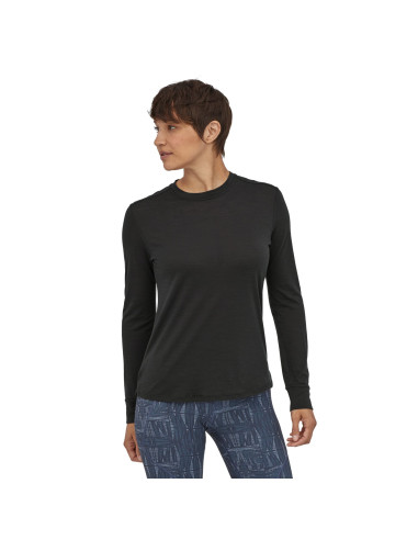 Patagonia Womens Long-Sleeved Capilene® Cool Merino Shirt Black Onbody Front