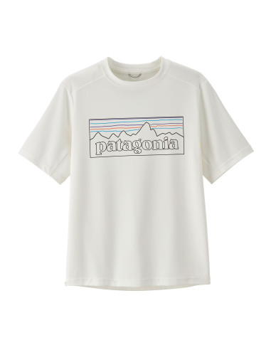 Patagonia Kids' Capilene® Silkweight T-Shirt P-6 Outline: White