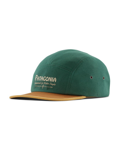 Patagonia Graphic Maclure Hat Water People Banner: Conifer Green Offbody Front