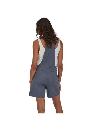 Patagonia Womens Stand Up Overalls Smolder Blue Onbody Back
