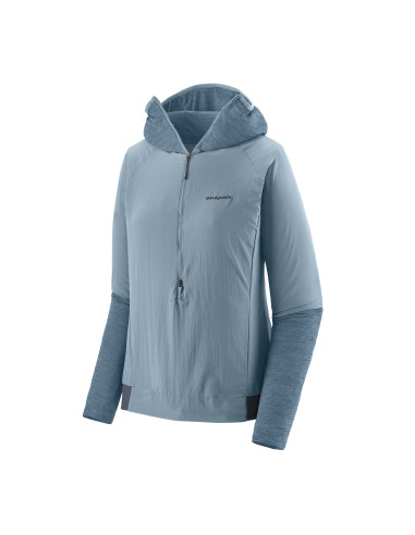 Patagonia Womens Airshed Pro Pullover Steam Blue Offbody Front