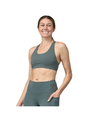 Patagonia Womens Live Simply Bra Nuovo Green Onbody Front