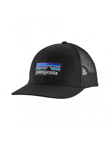 Patagonia P-6 Logo Trucker Hat Black Offbody Front