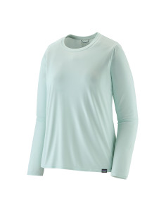 Patagonia Womens Long-Sleeved Capilene® Cool Daily Shirt Wispy Green - Light Wispy Green X-dye Offbody Front