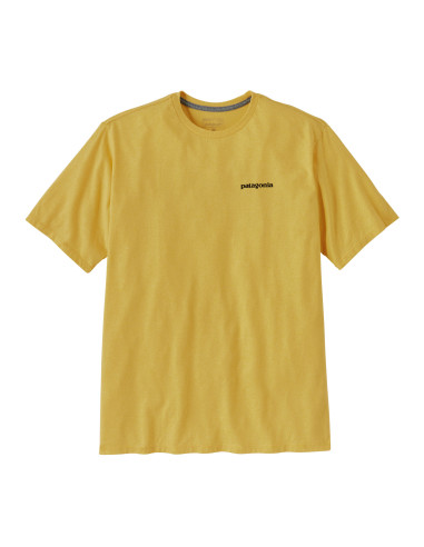 Patagonia Mens P-6 Logo Responsibili-Tee Milled Yellow Offbody Front