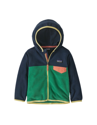 Patagonia Baby Micro D Snap-T Fleece Gather Green Front Closed