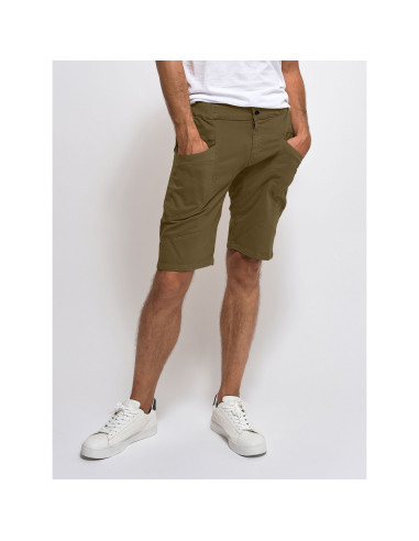 Looking For Wild Mens Technical Shorts Cilaos Military Olive Onbody Front