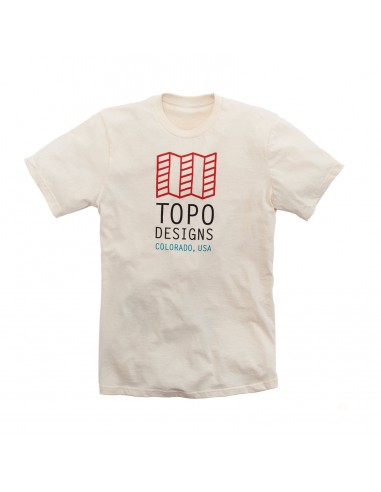 Topo Designs Tričko S Originálním Logem Přírodní Bílá Offbody Zepředu