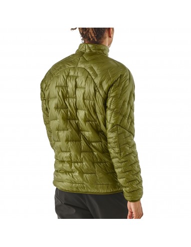 Patagonia Mens Micro Puff Jacket Willow Herb Green Onbody Back