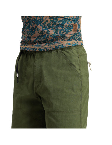 Topo Designs Mens Mountain Shorts - Ripstop Olive Onbody Front
