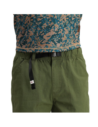 Topo Designs Mens Mountain Shorts - Ripstop Olive Onbody Front 2