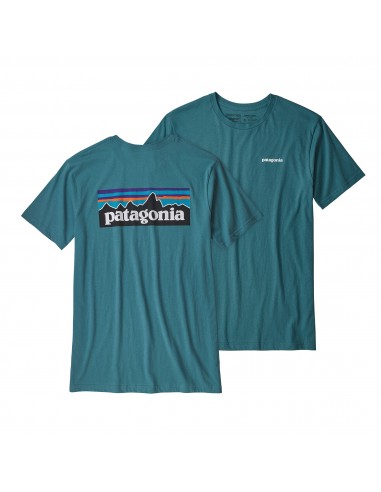 Patagonia Mens P-6 Logo Organic Cotton T-Shirt Tasmanian Teal Offbody