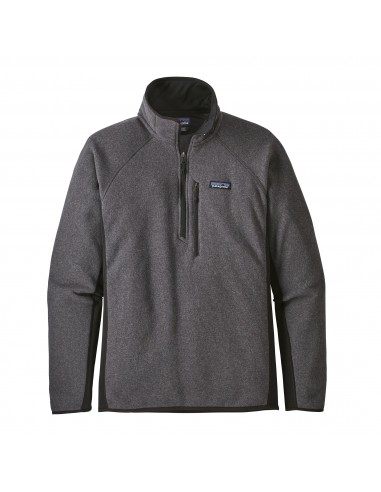 Patagonia Mens Performance Better Sweater 1/4 Zip Forge Grey Plus Black Onbody Front