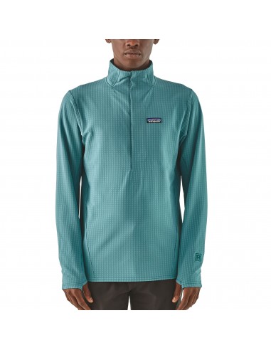 Patagonia Mens R1 TechFace Pullover Tasmanian Teal Onbody Front