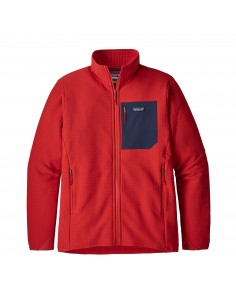 Patagonia Mens R2 TechFace Jacket Fire Offbody Front