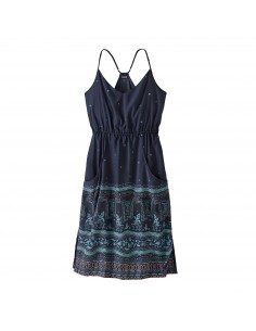 Patagonia Womens Lost Wildflower Dress Forest Song New Navy Offbody Front