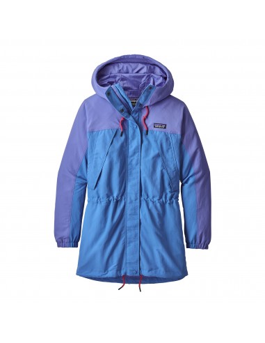 Patagonia Womens Skyforest Parka Port Blue Offbody Front Closed