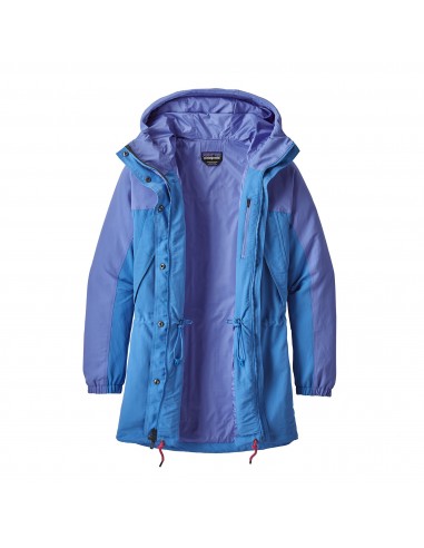 Patagonia Womens Skyforest Parka Port Blue Offbody Front Open