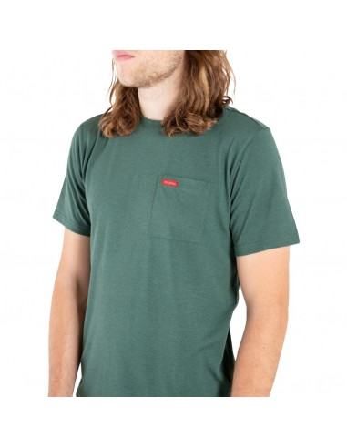 Topo Designs Mens Tech Tee Merino Forest Onbody Front 2