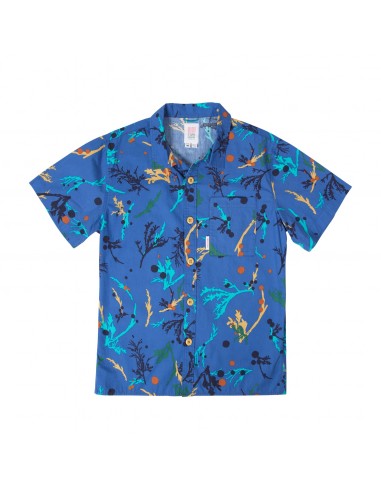 Topo Designs Mens Tour Shirt Print Blue Offbody Front