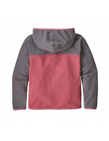 Patagonia Girls Micro D Snap-T Jacket Sticker Pink Offbody Back