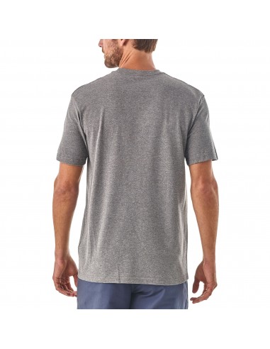 Patagonia Mens Live Simply Wind Powered Responsibili-Tee Gravel Heather Onbody Back