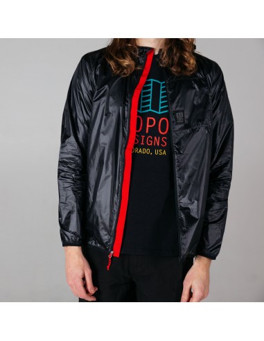 Topo Designs Ultralight Jacket Black Onbody Front 2