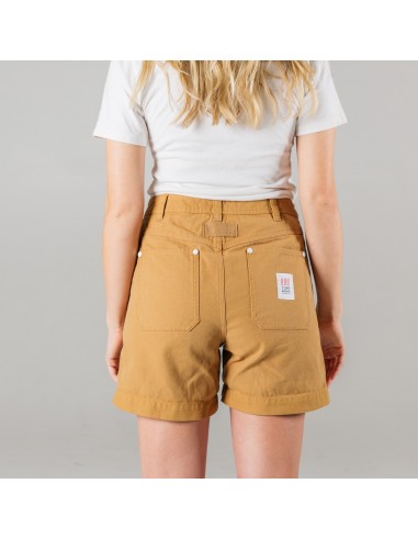 Topo Designs Womens Chore Shorts Brown Onbody Back