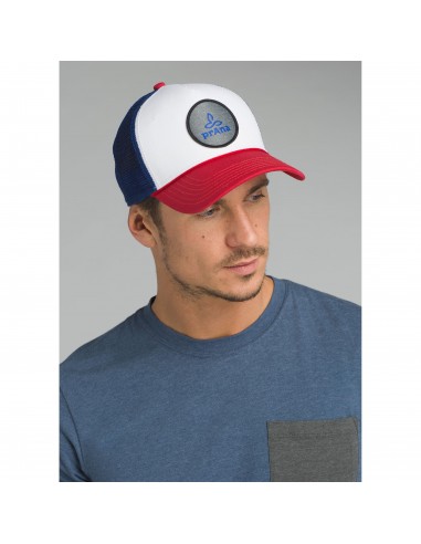 prAna Organic Cotton Patch Trucker Red White Blue Onbody Front