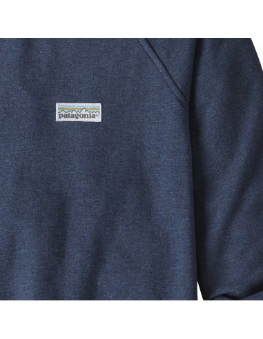 Patagonia Womens Pastel P-6 Label Ahnya Crew Sweatshirt Stone Blue Offbody Front Detail 2