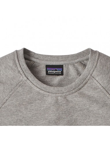 Patagonia Womens Pastel P-6 Label Ahnya Crew Sweatshirt Drifter Grey Offbody Front Detail