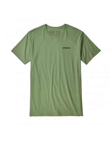 Patagonia Mens P-6 Logo Organic Cotton T-Shirt Matcha Green Offbody Front