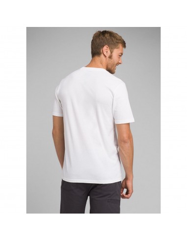 prAna Mens Flatrock T-shirt White Onbody Back
